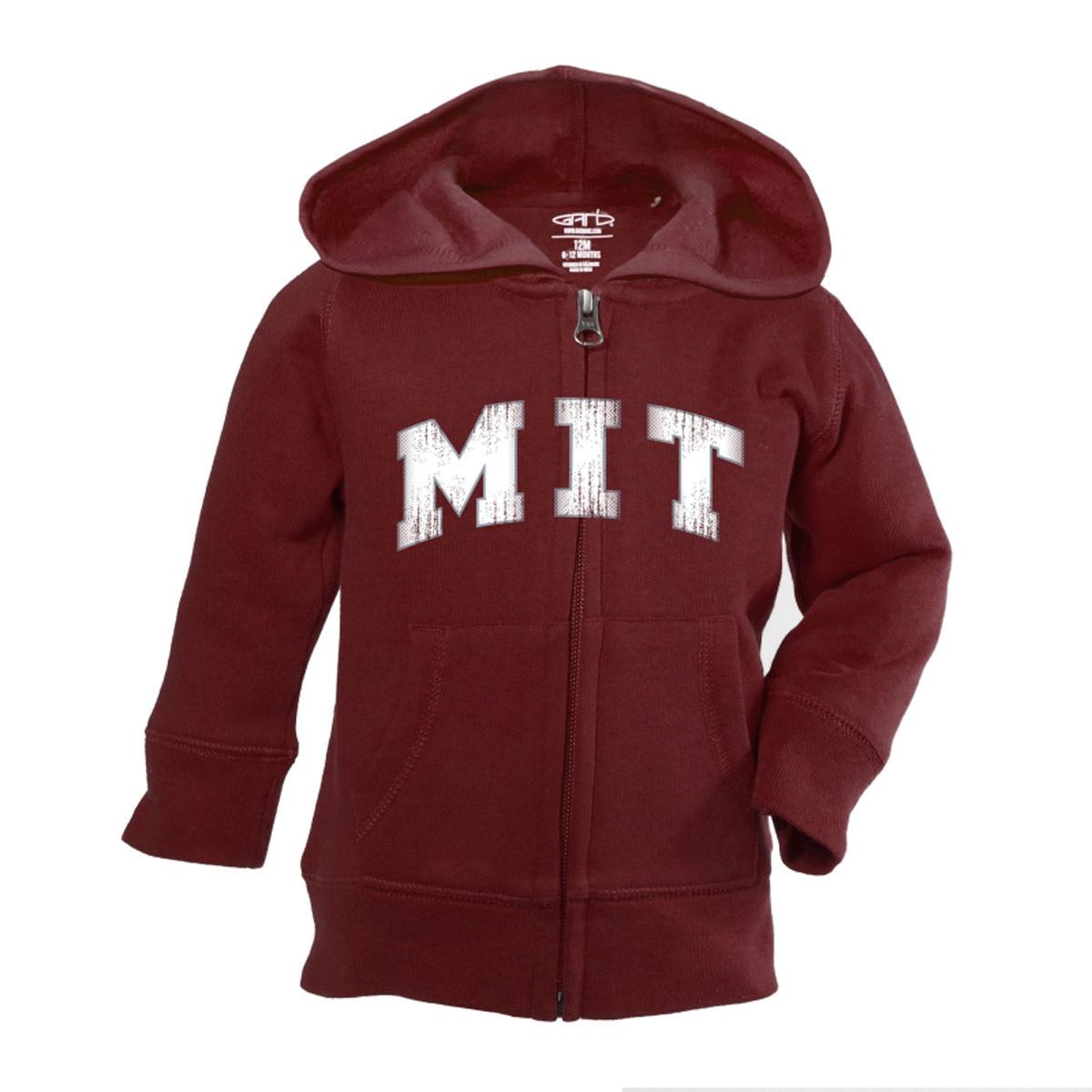 MIT Maroon Toddler Full Zip Hoodie MIT The Coop